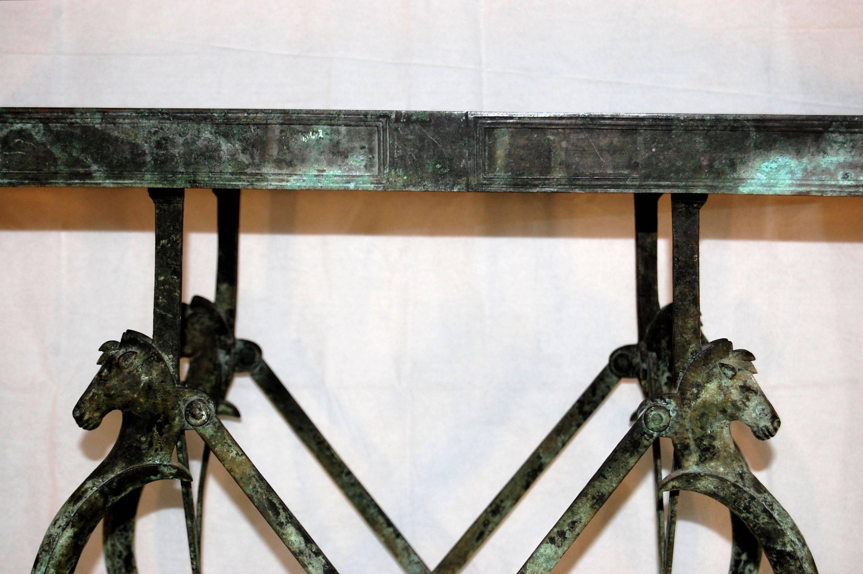 Grand Tour 19th Century Bronze Etruscan Style Campaign Table, circa 1896 For Sale