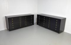 Handsome Paul Frankl Ten-Drawer Dresser with Brass Detail, 1950s
