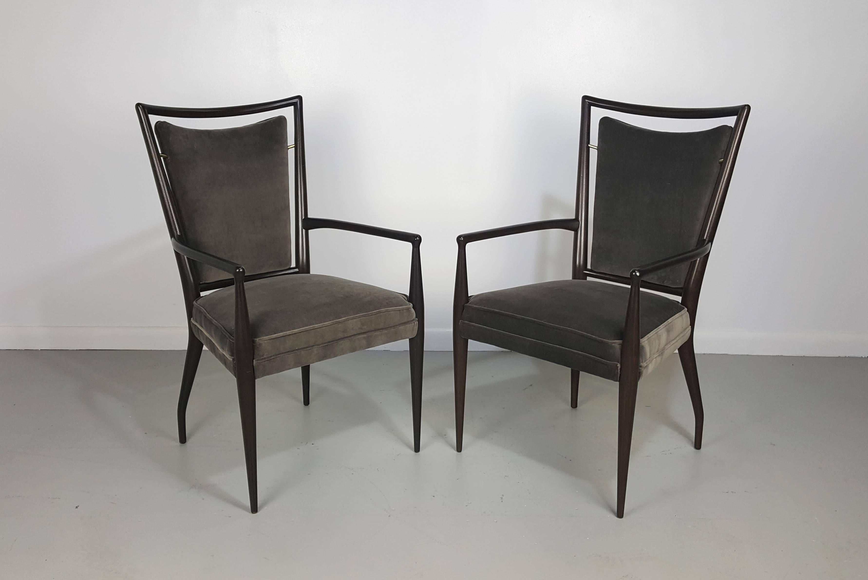 Pair of Sculptural Mahogany Armchairs by J. Stewart Clingman, 1950s.

We offer free regular deliveries to NYC and Philadelphia area. Delivery to DC, MD, CT and MA are available if schedule permits, please message for a location-based delivery
