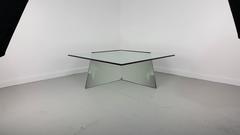 Cantilevered Stainless Steel "SMT" Coffee Table by J. Wade Beam for Brueton
