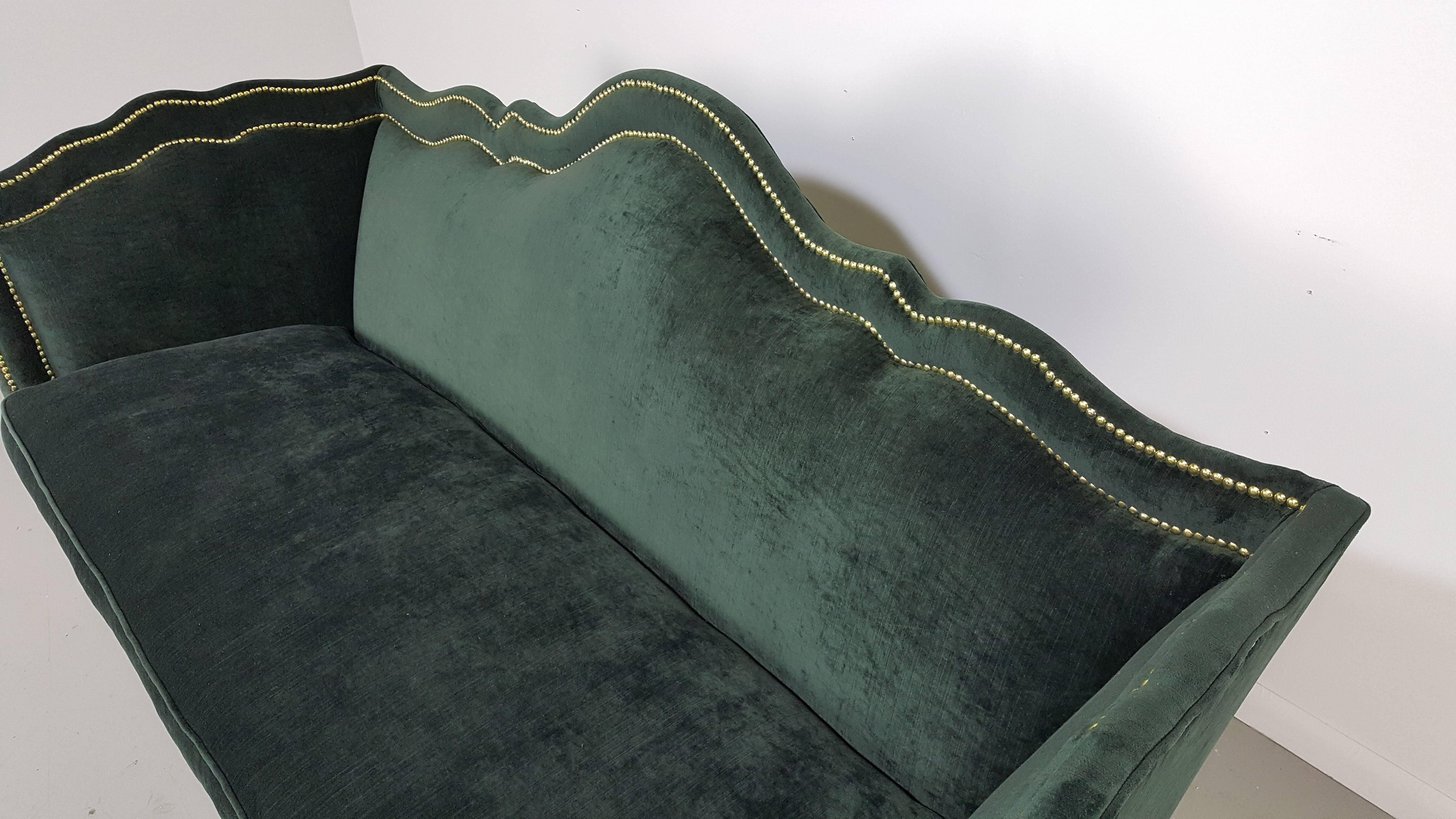 Incredibly Luxurious Sofa with Nailhead Detail by Baker Furniture, 1960s In Excellent Condition In New York, NY
