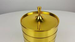 Rare Set of Brass Drink Coasters by Tommi Parzinger for Dorlyn, 1950s
