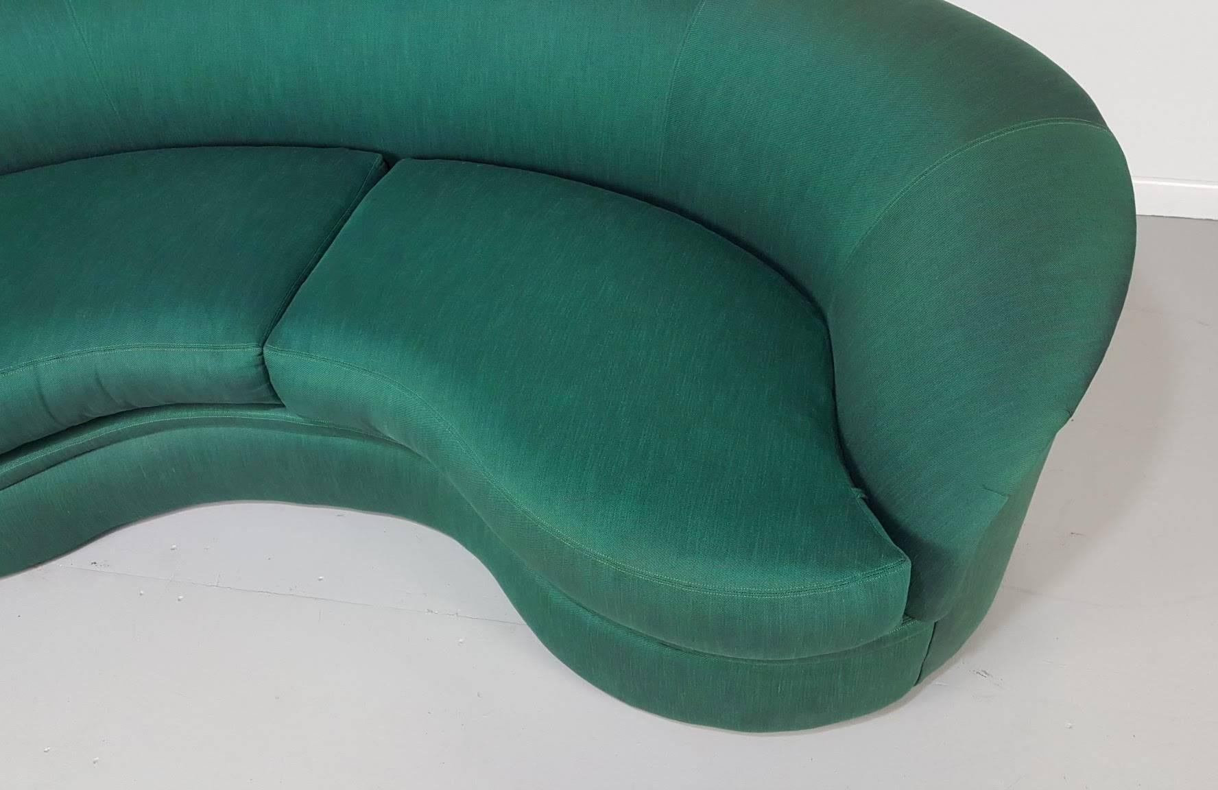 Late 20th Century Vladimir Kagan Sofa, Biomorphic Kidney Form for Directional Furniture, 1980s