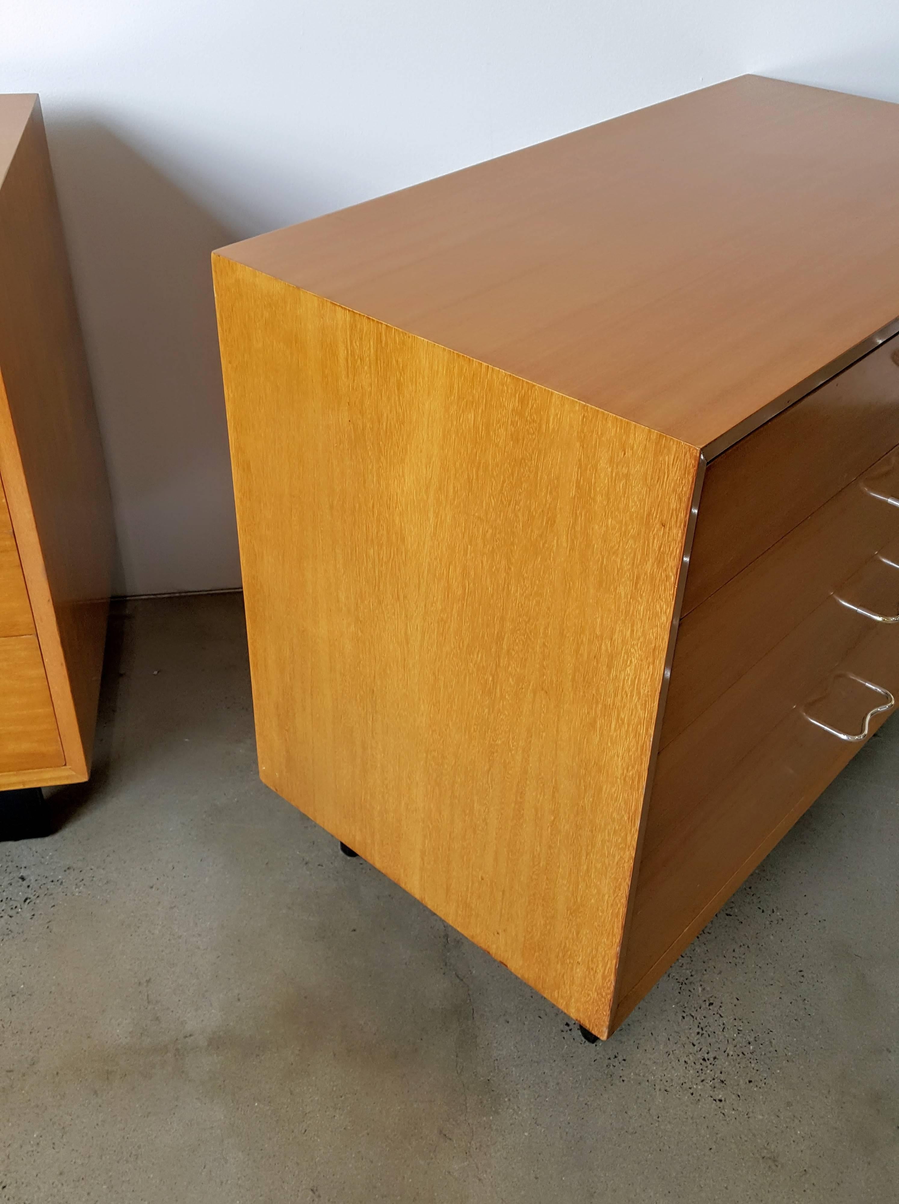 Mid-20th Century Pair of Mahogany Chests by George Nelson for Herman Miller, 1950s