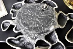 Cast Aluminum Brutalist Wall Mirror by Donald Drumm, 1970s