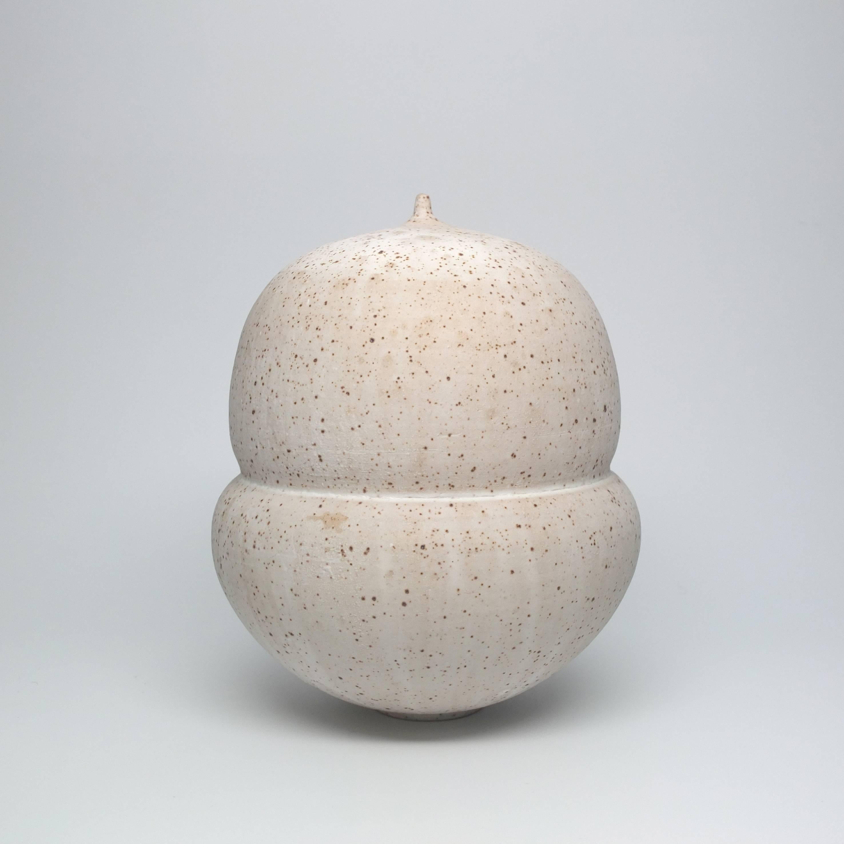 Modern Lovely Ceramic Vessel in Speckled Matte Glaze by Jeffrey Loura, 2016