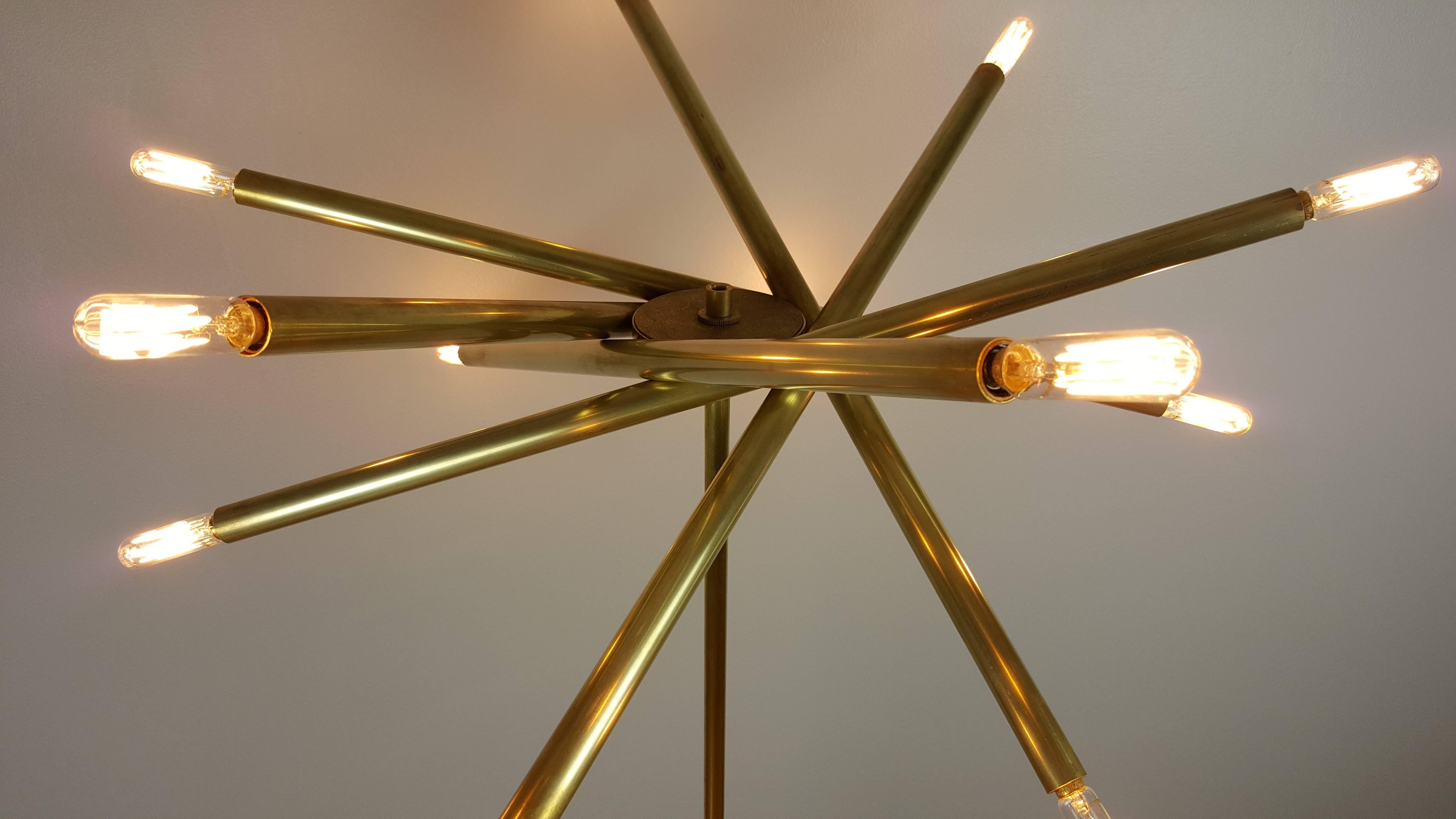 American Nest Sculptural Brass and Marble Floor Lamp by Blueprint Lighting