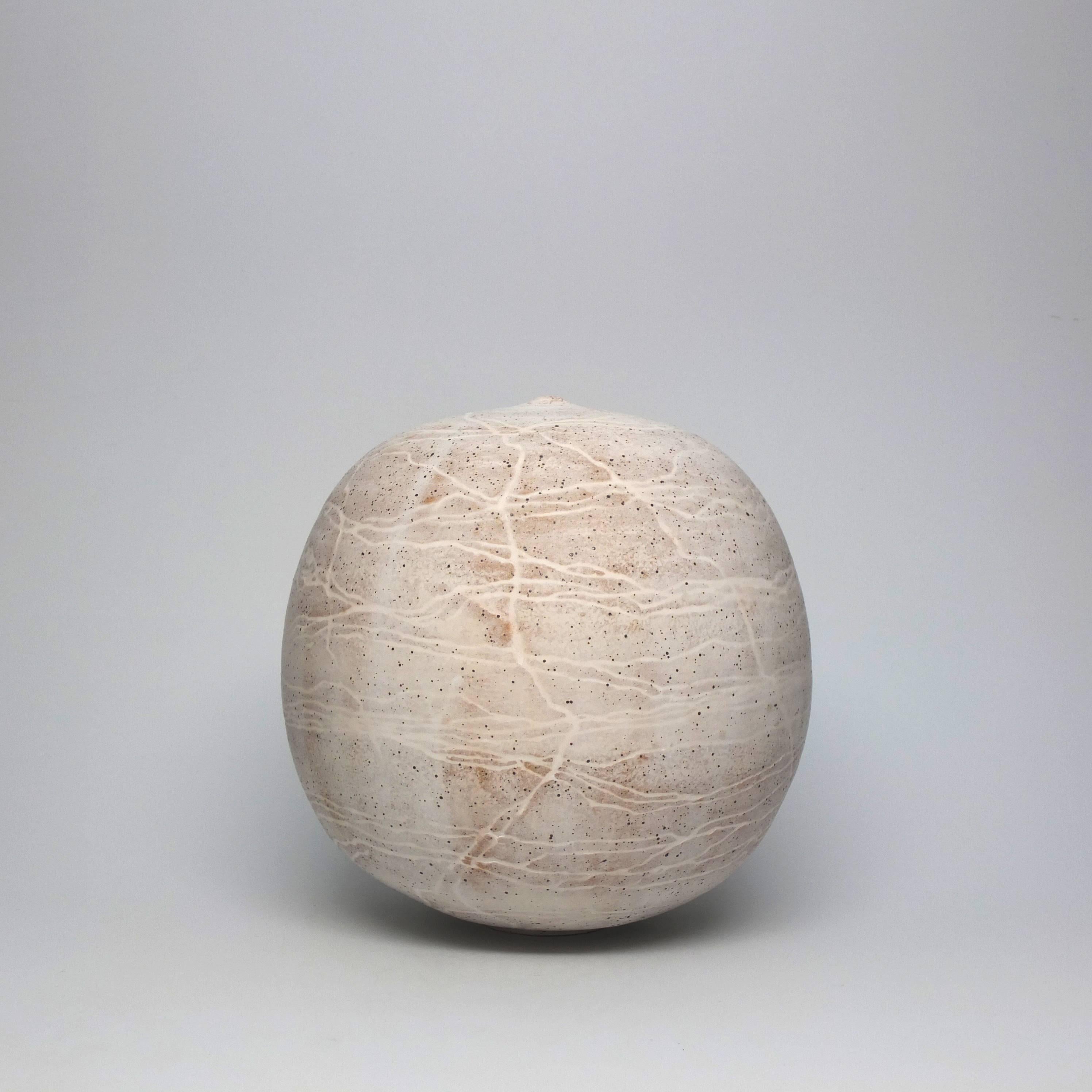 Modern Elegant Round Vase or Vessel by NYC Ceramist Jeffrey Loura 2018
