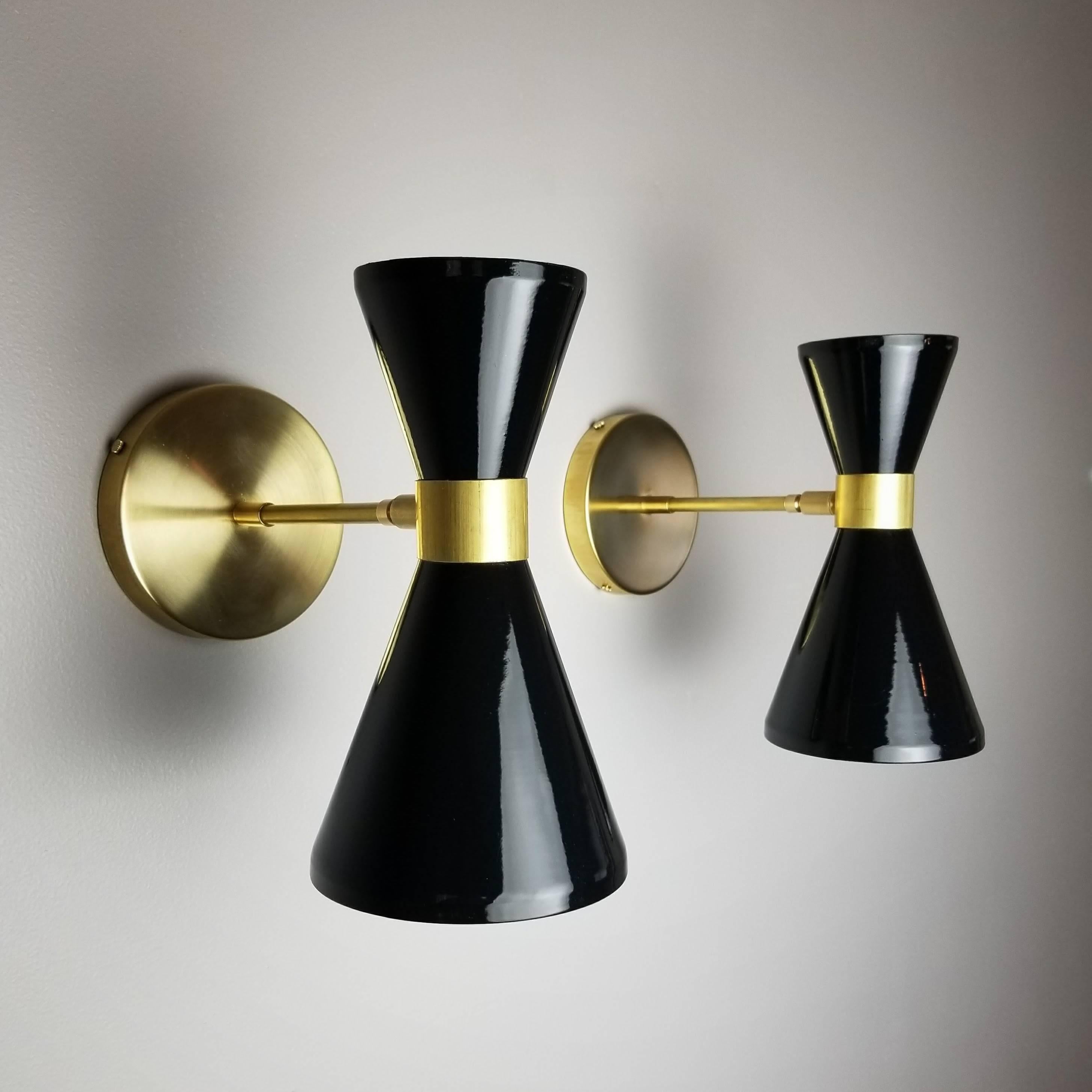 Mid-Century Modern Italian Modern Brass & Enamel 