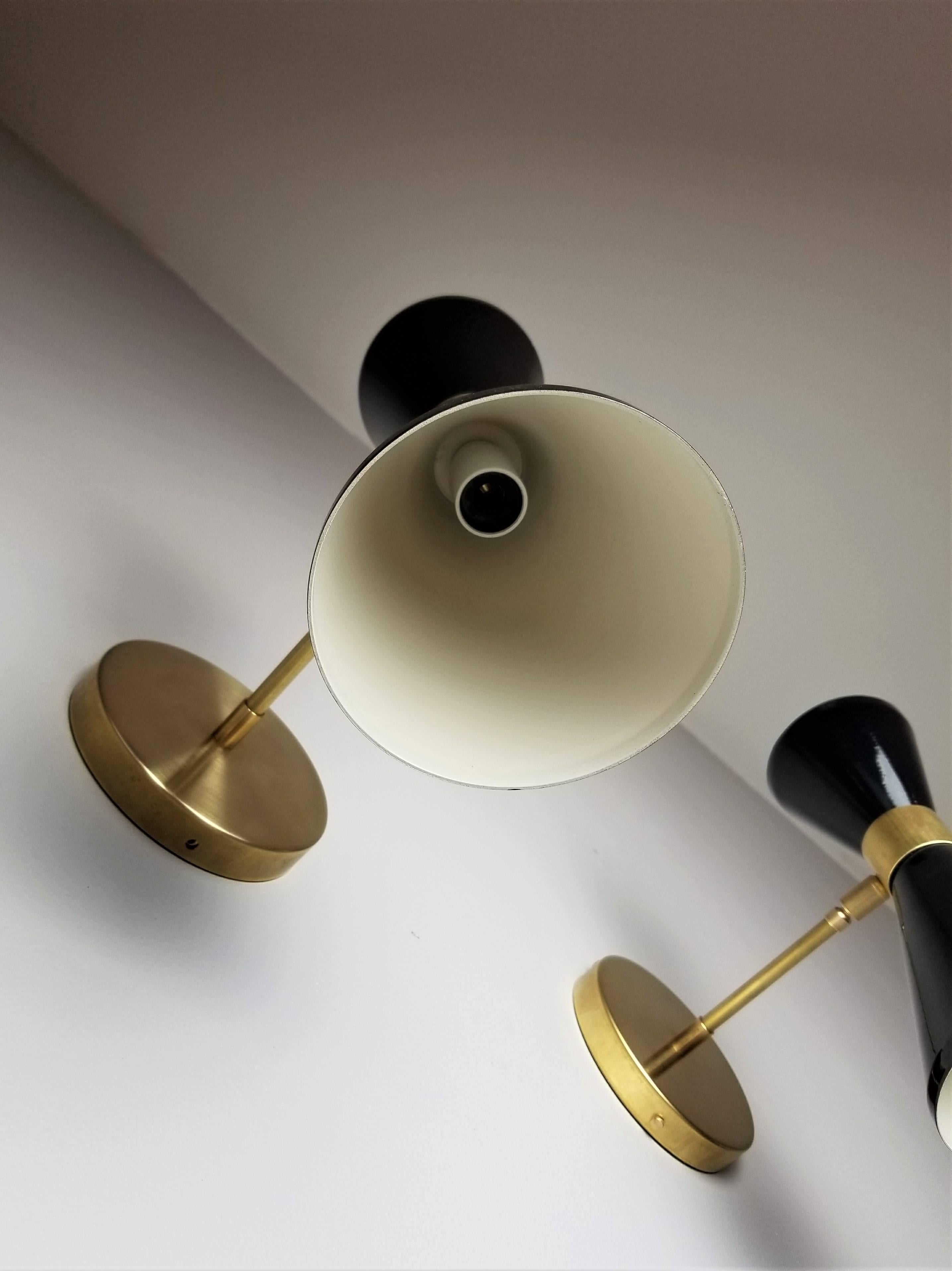 Contemporary Italian Modern Brass & Enamel 