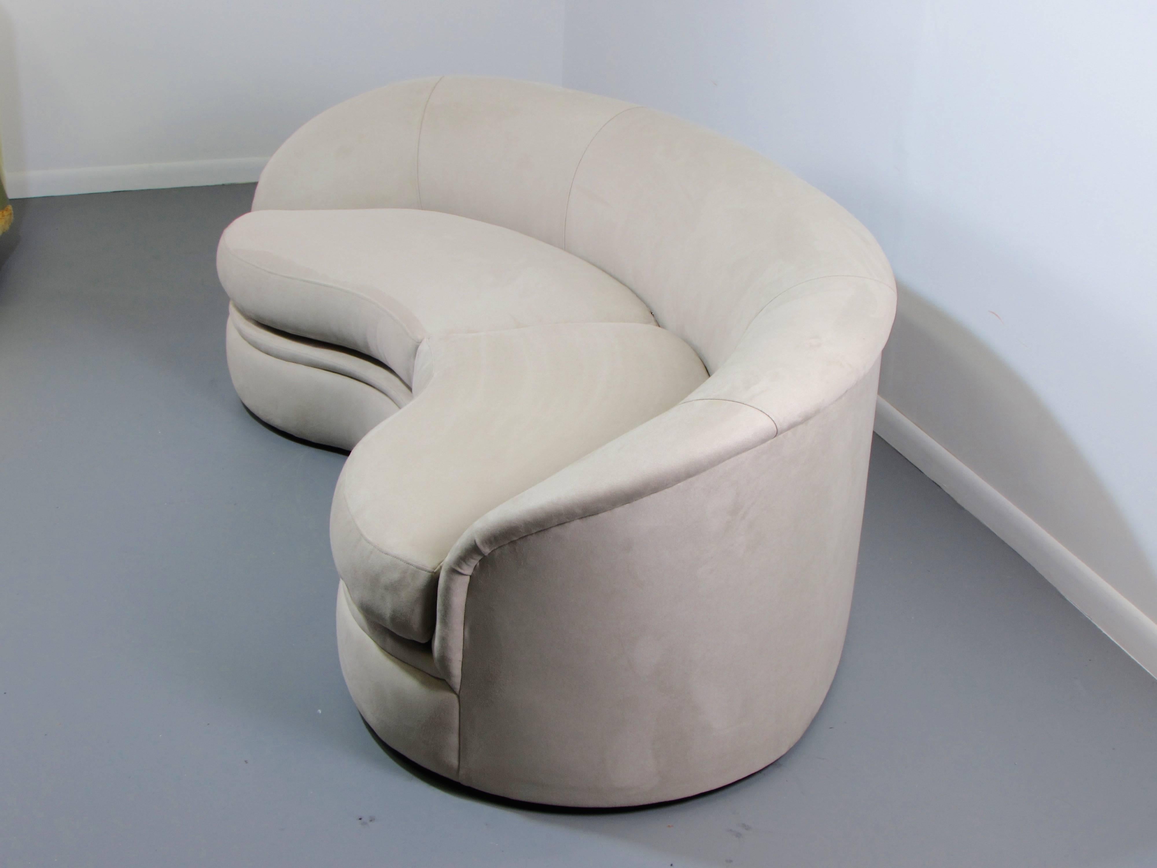 kidney bean shaped loveseat