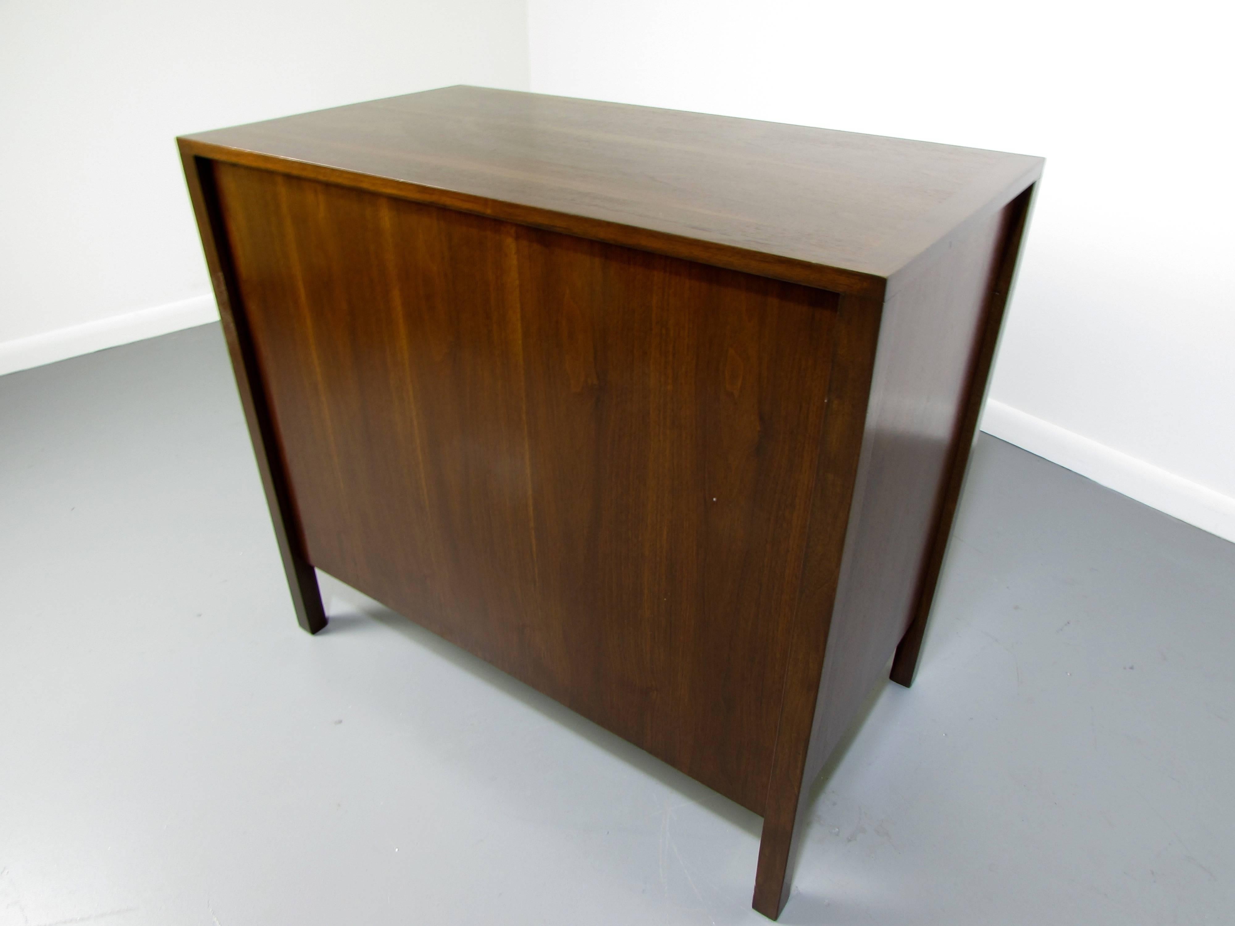 Mid-20th Century Pair of Walnut and Aluminum Dressers by William Pahlmann, 1952