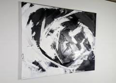 Large Dramatic Abstract Oil on Canvas Painting by Guillermo Calles, 2013