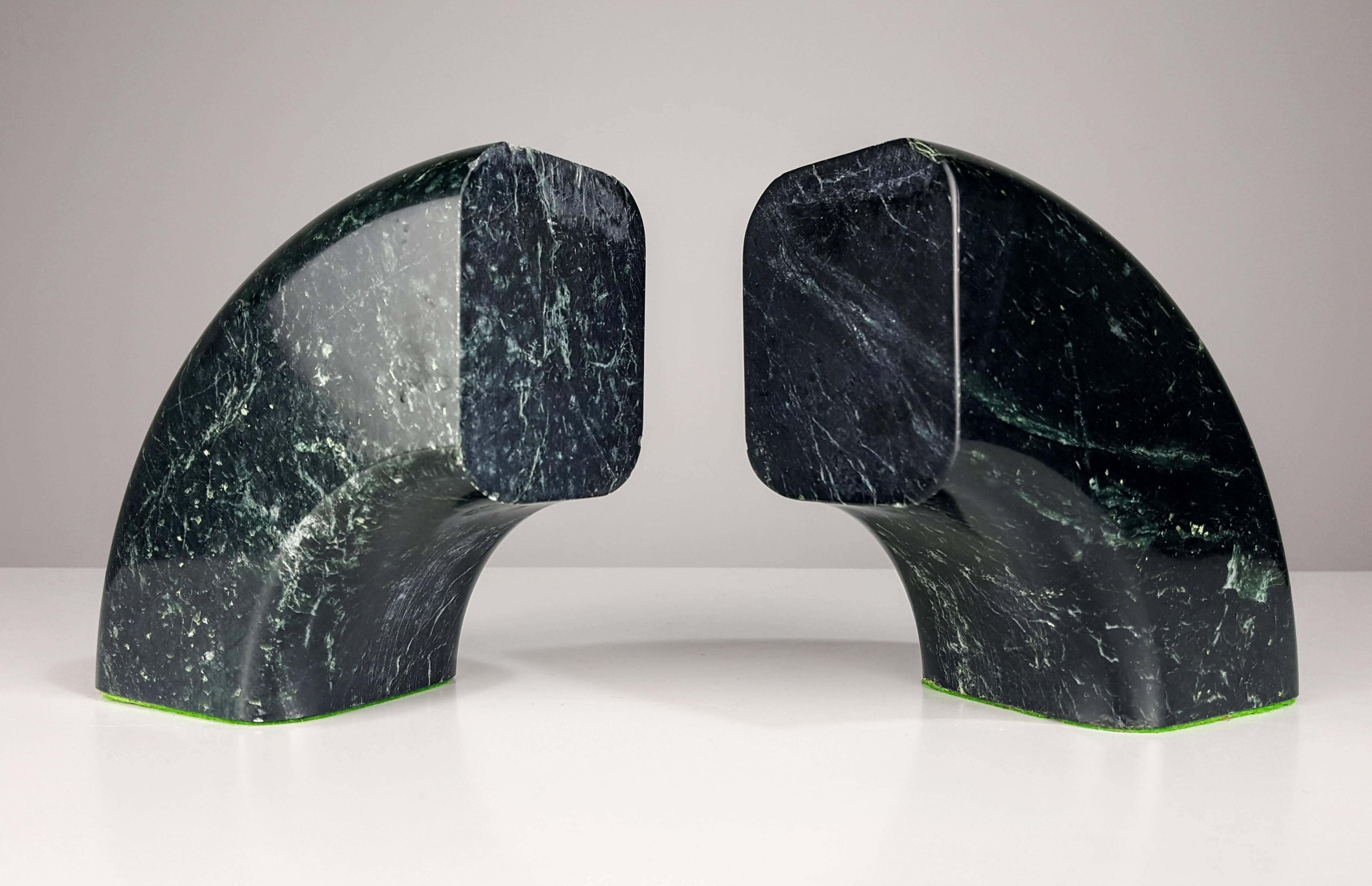 Italian Incredible Large-Scale Marble Arch Bookends, Italy, 1970s