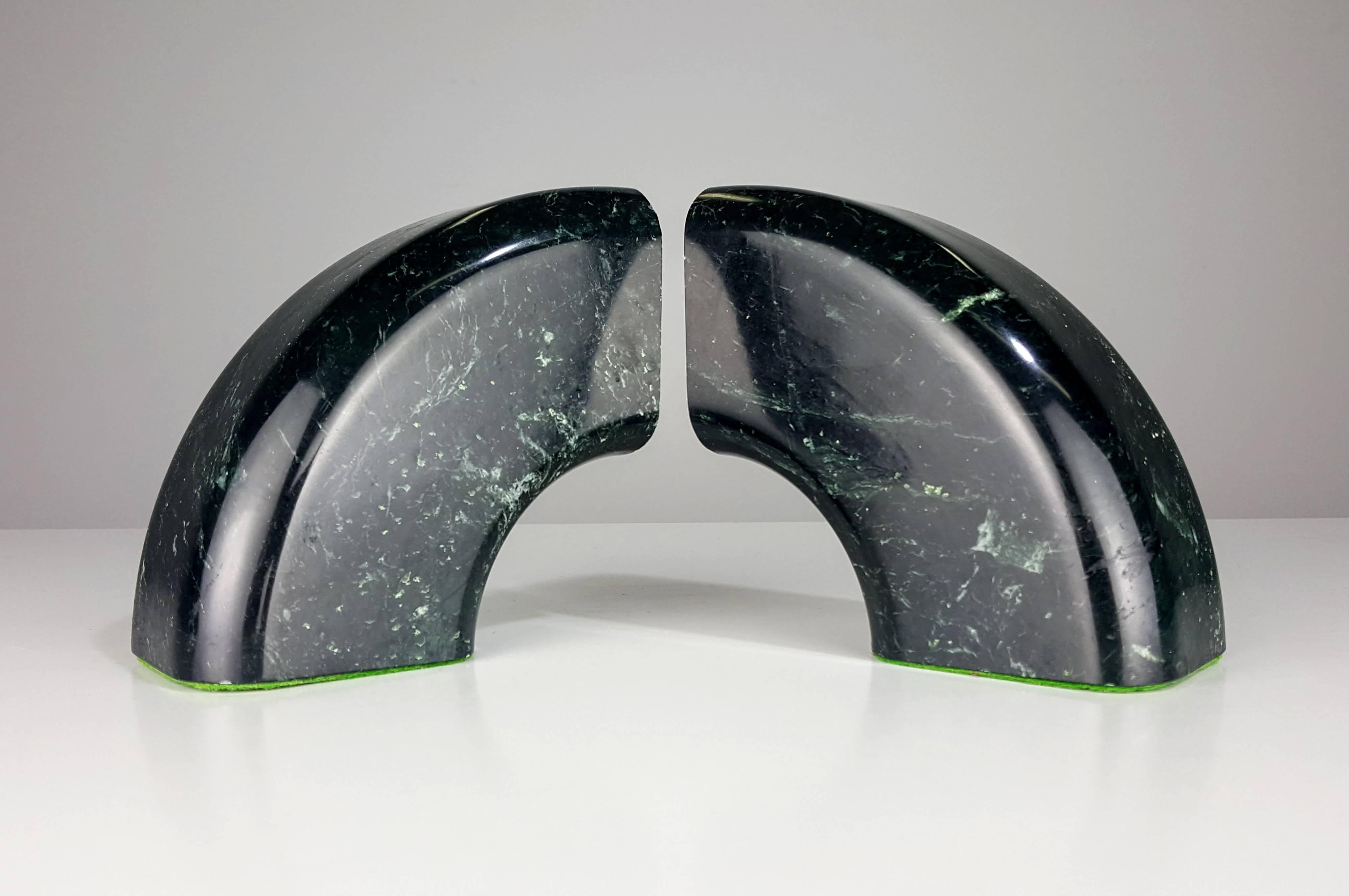 Mid-Century Modern Incredible Large-Scale Marble Arch Bookends, Italy, 1970s