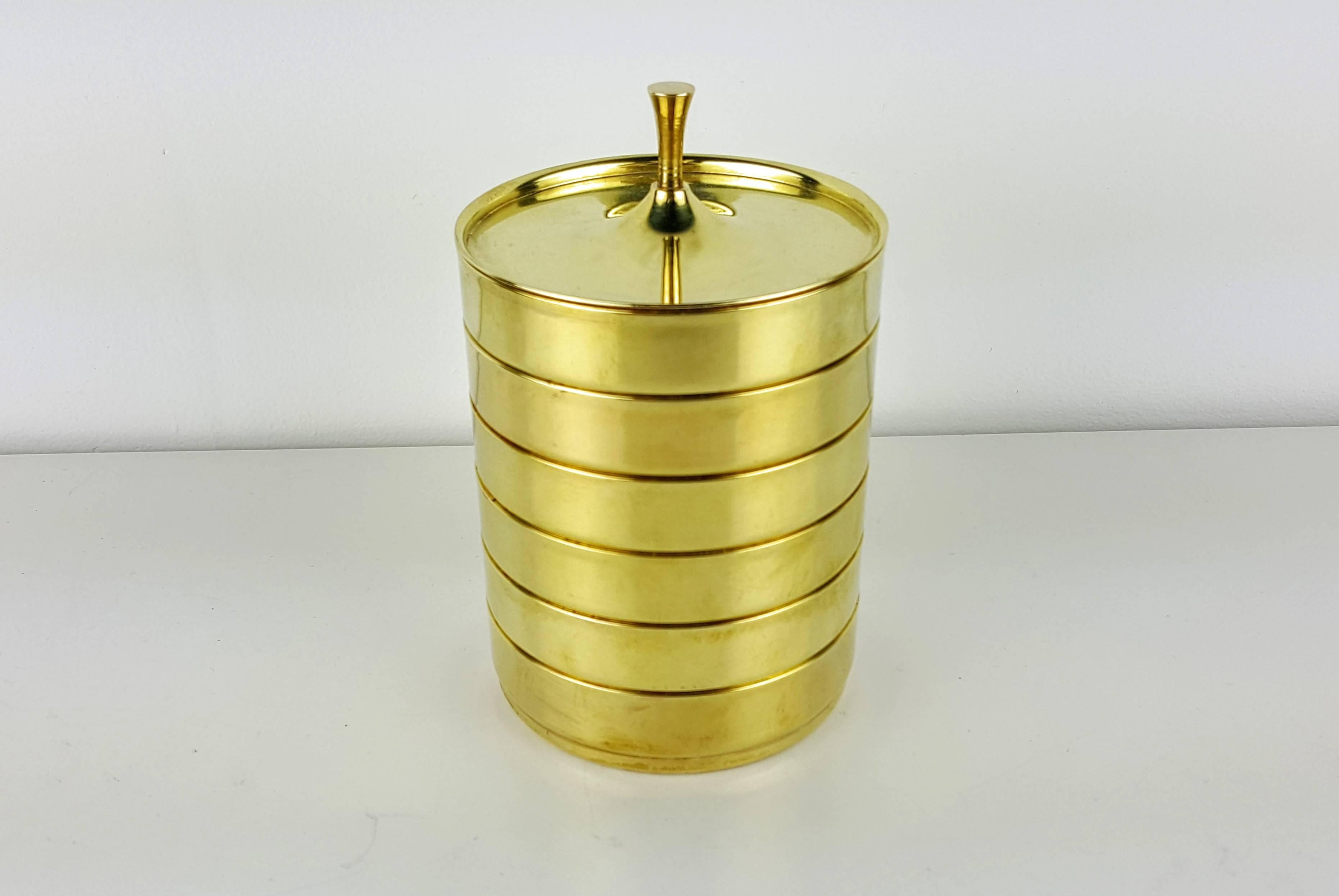 Mid-20th Century Rare Set of Brass Drink Coasters by Tommi Parzinger for Dorlyn, 1950s