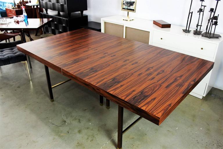 Incredible Large Harvey Probber Dining Table with Wild Rosewood Grain