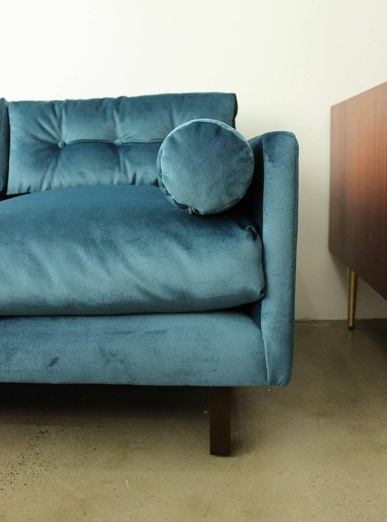 peacock velvet sofa