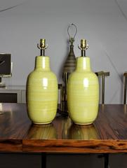 Vibrant Yellow Ceramic Table Lamps by Design Technics, 1960s