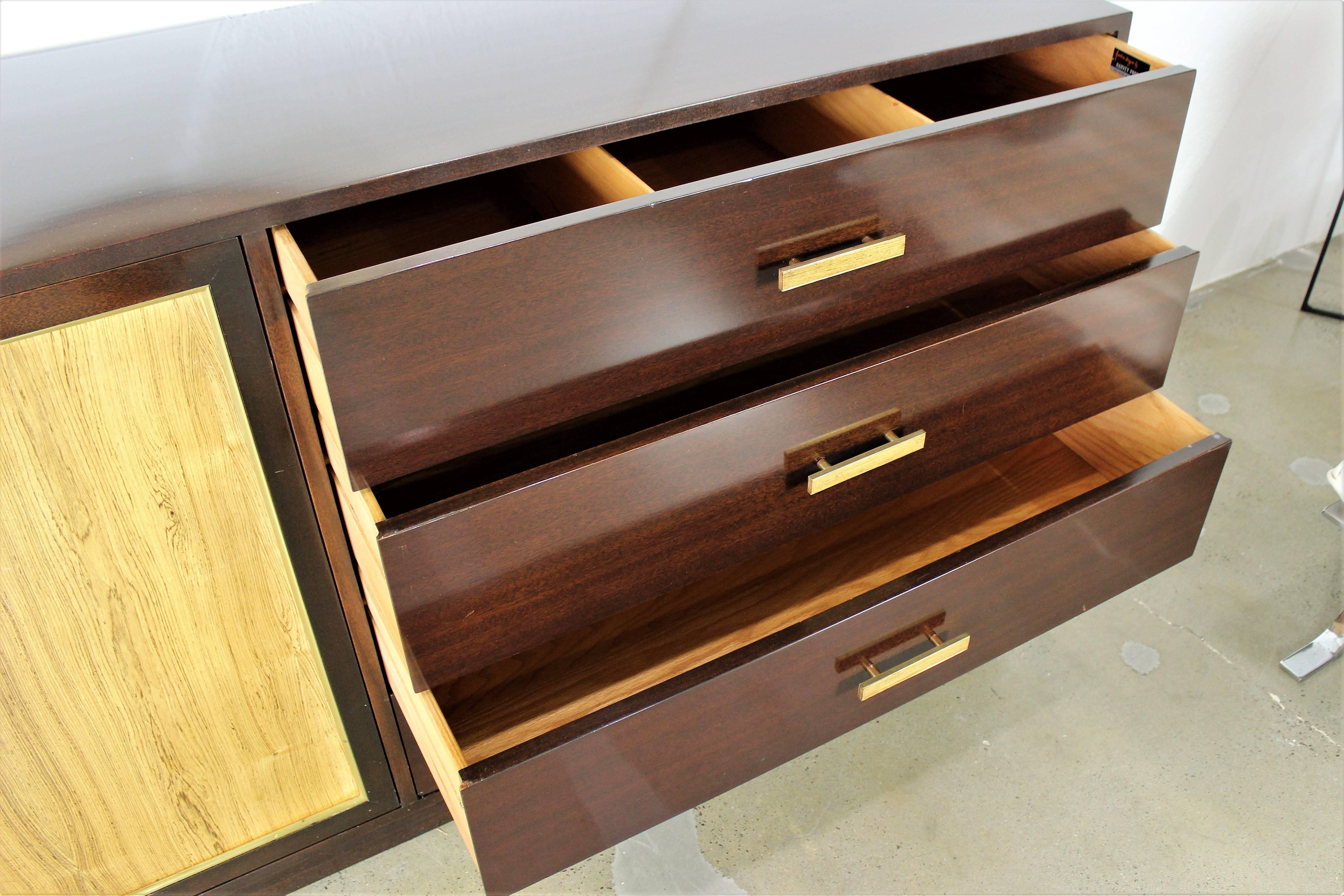 Mid-20th Century Large Chest by Harvey Probber in Dark Mahogany and Rosewood, 1960s