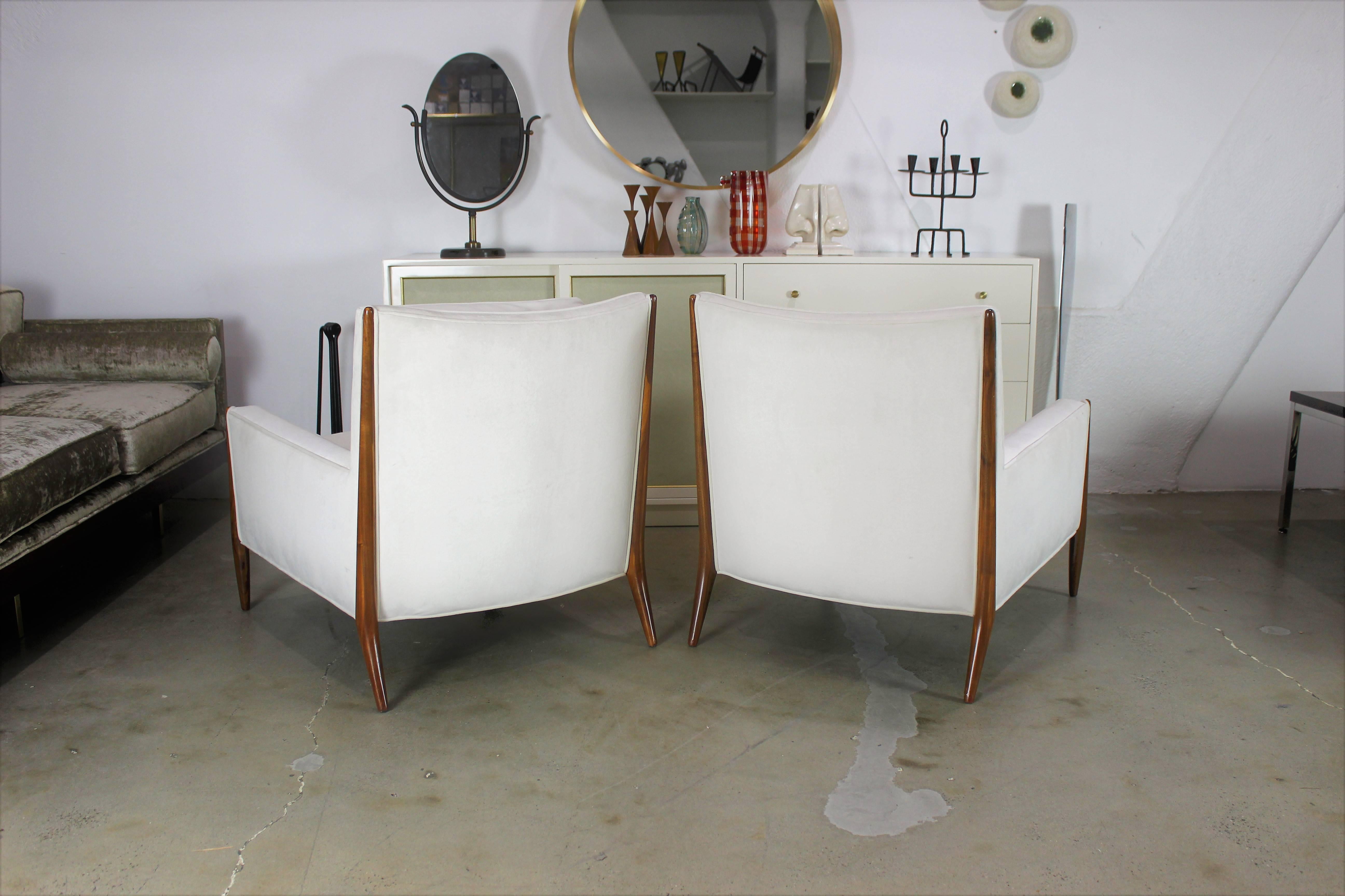 Mid-Century Modern Pair of Sculptural Lounge Chairs After Paul McCobb