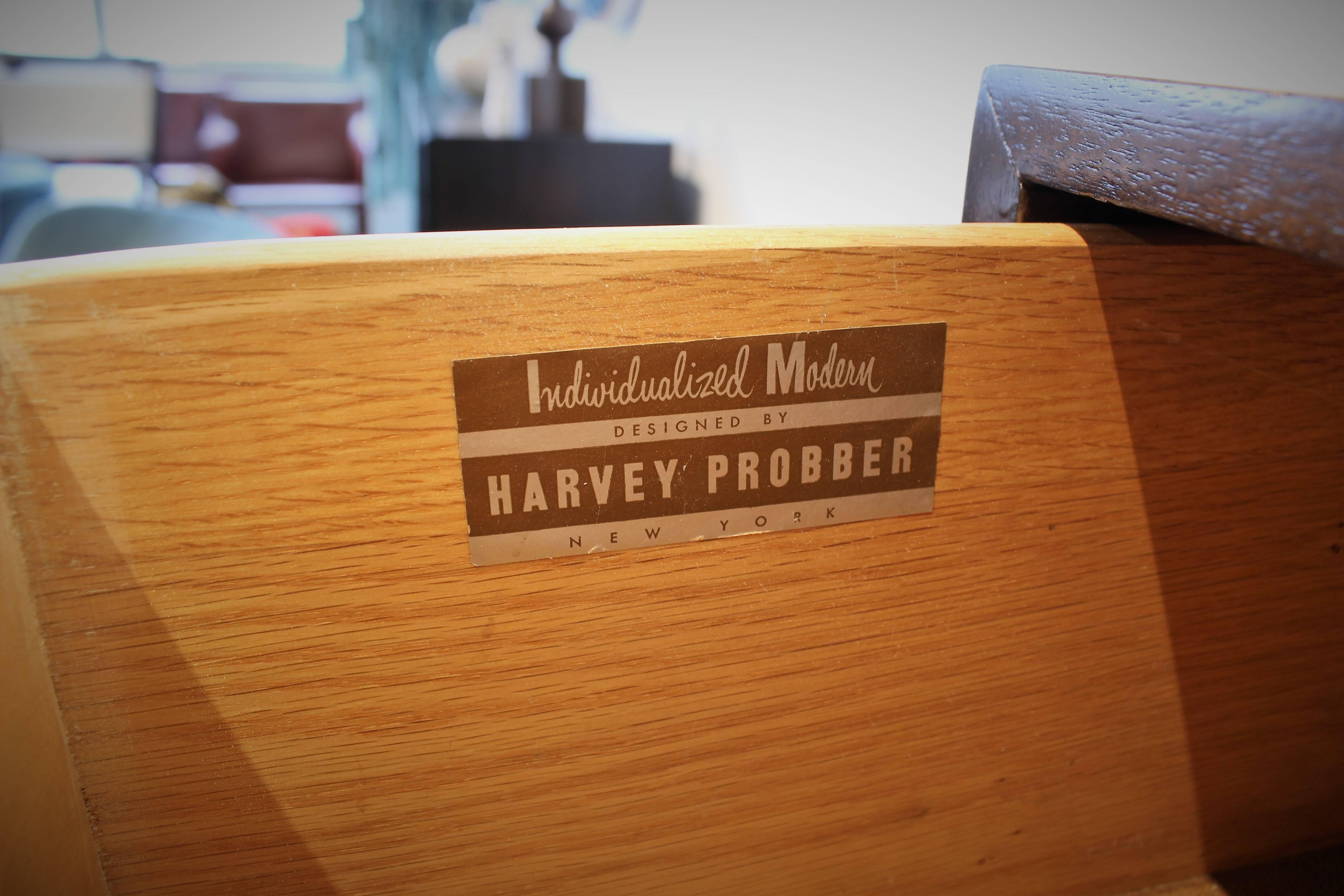 Mid-20th Century Early and Rare Chest by Harvey Probber, Mahogany with Wrought Iron Base