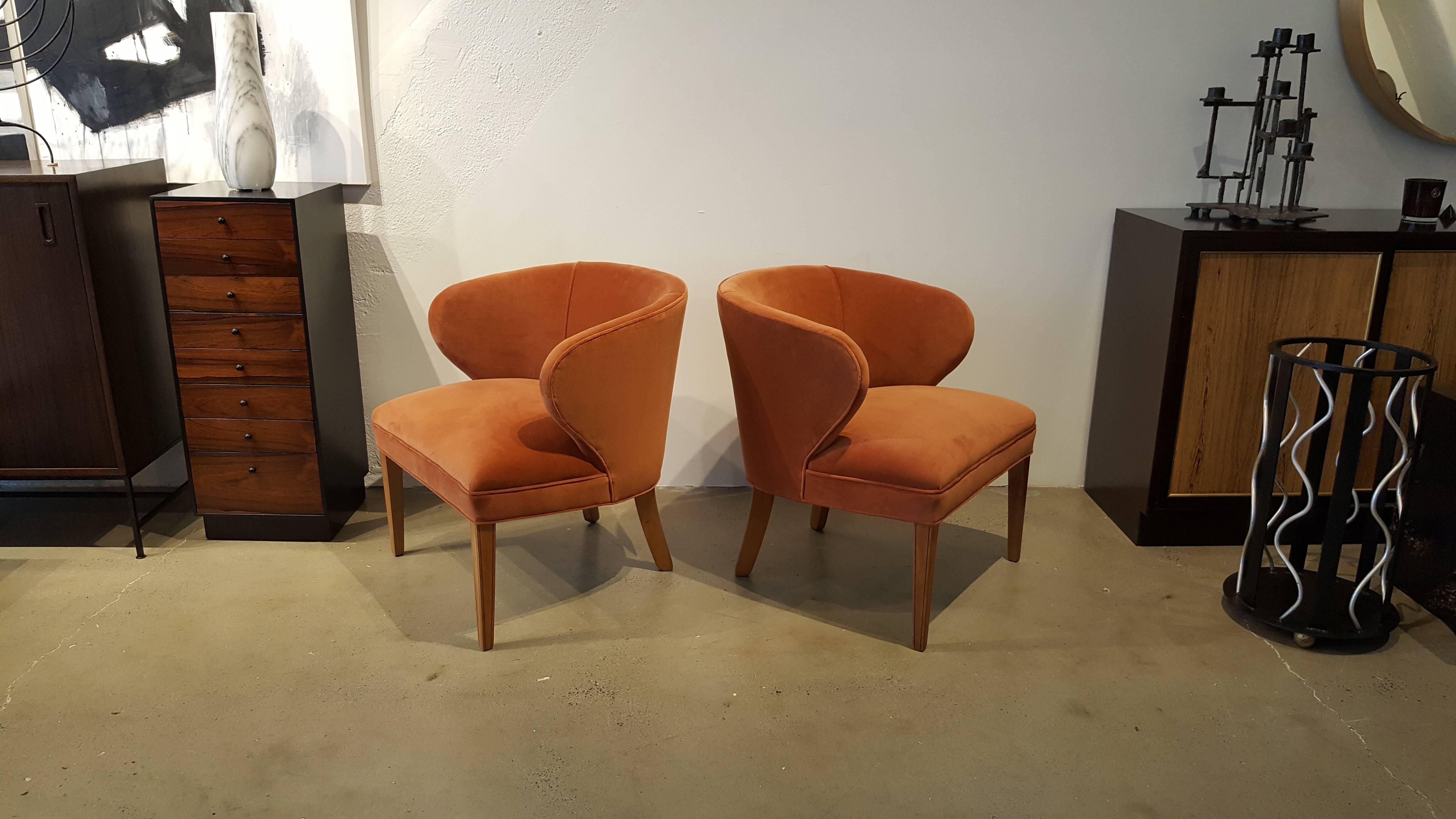 This item: Comfy Scandinavian Danish Modern armchairs in Apricot Velvet, 1960s.

Refine limited is a curated collection of Mid-Century, deco, Danish modern, and decorative designer furniture with a focus on period designs from the 1940s-1980s. Our
