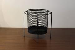 Sculptural Iron and Wire Waste Basket, France, Style of Mategot, 1950s