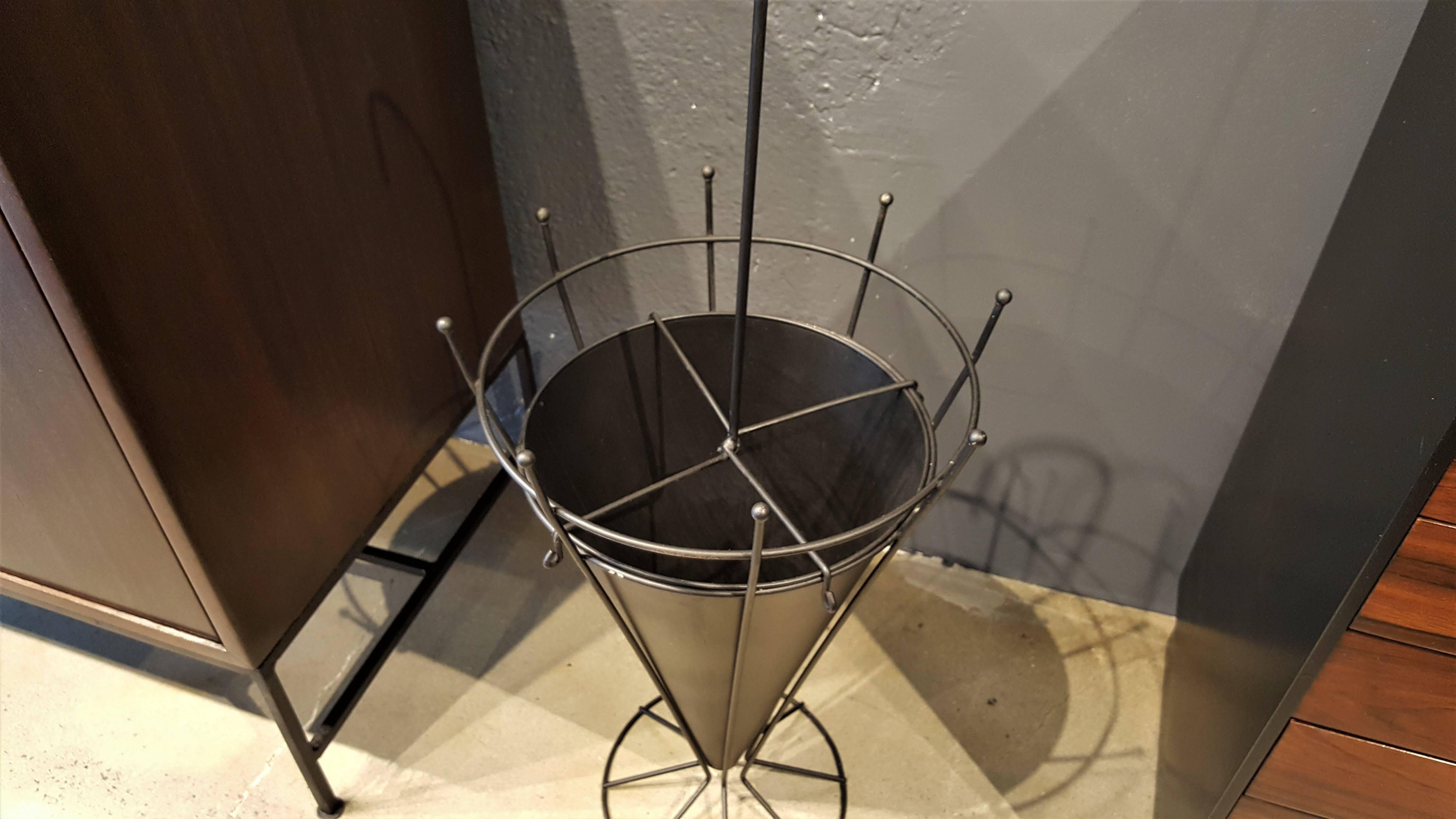 French Umbrella Stand in the Manner of Mathieu-matégot, 1950s In Excellent Condition In New York, NY