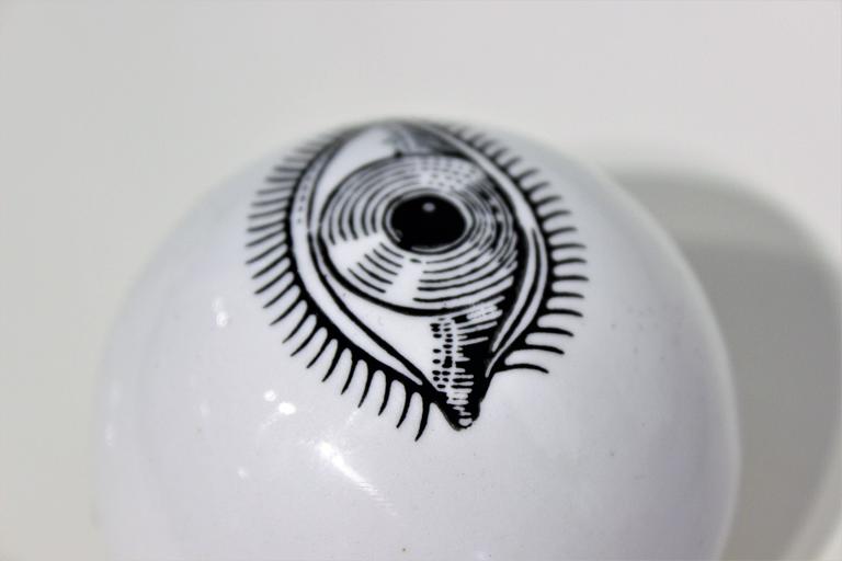 Rare Surrealist Piero Fornasetti Ceramic Eyeball Paperweight, Italy