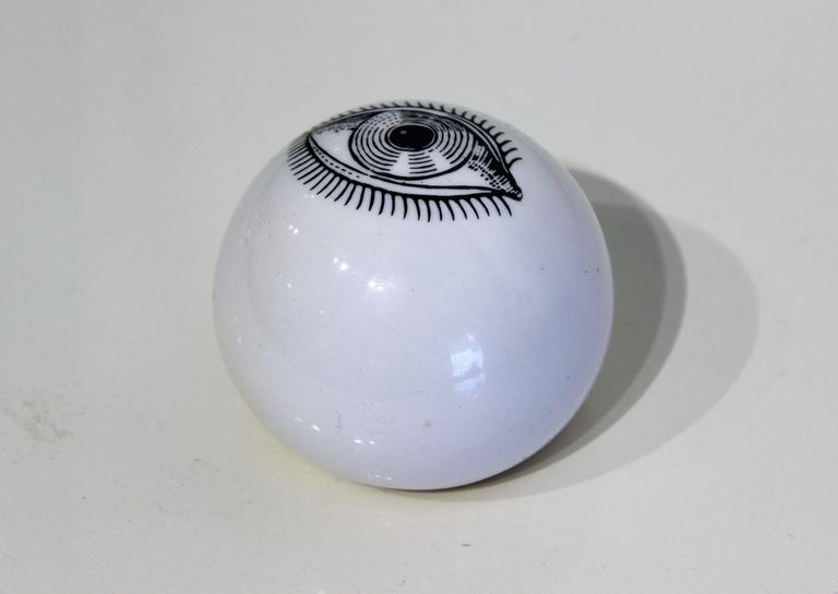 Rare Surrealist Piero Fornasetti Ceramic Eyeball Paperweight, Italy, 1960s  at 1stDibs | fornasetti eyeball paperweight, fornasetti paperweight,  ceramic paper weight