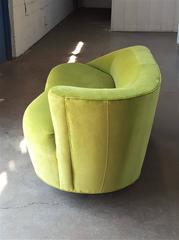 Biomorphic Nautilus Sofa in the Style of Vladimir Kagan for Directional, 1980s