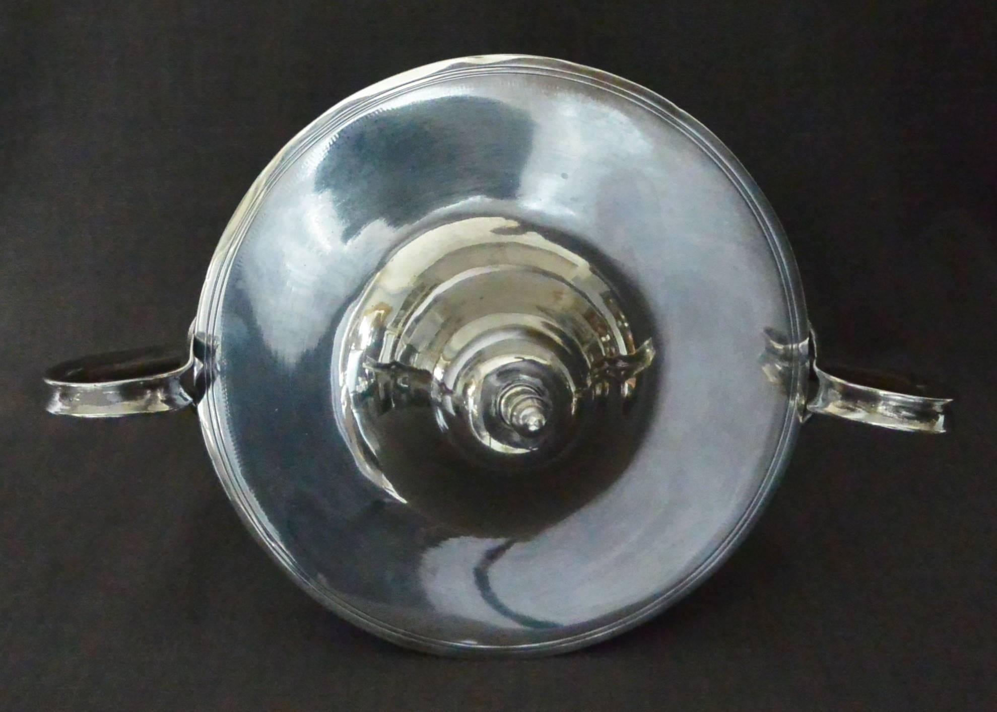  Italian Silver Neoclassical Lidded Urn For Sale 1