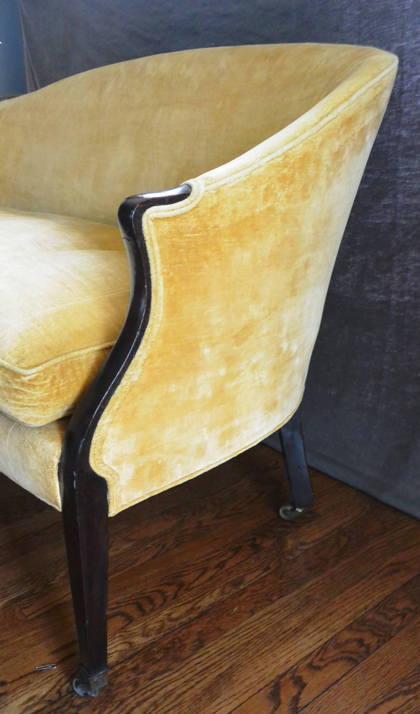 George III Period Linen Velvet Sofa 1