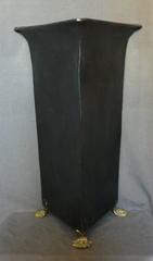 Vintage French Tole Umbrella Stand on Paw Feet