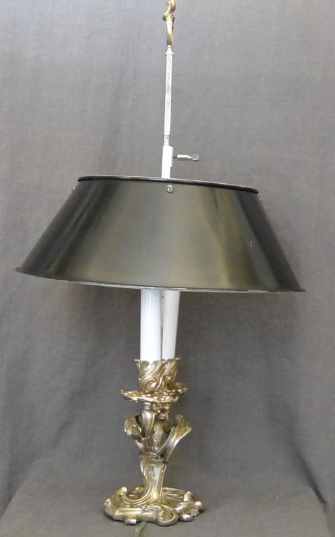 20th Century Silvered Bouillotte Lamp For Sale