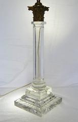 English Crystal Column Lamp