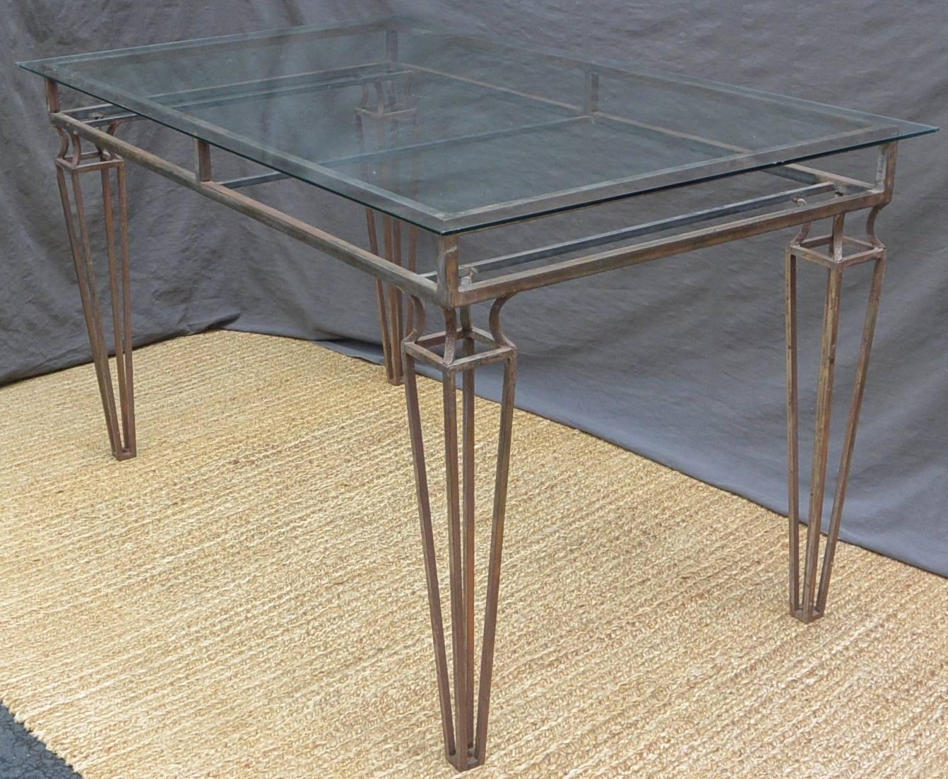 Italian Modern Louis XVI Style Steel Table