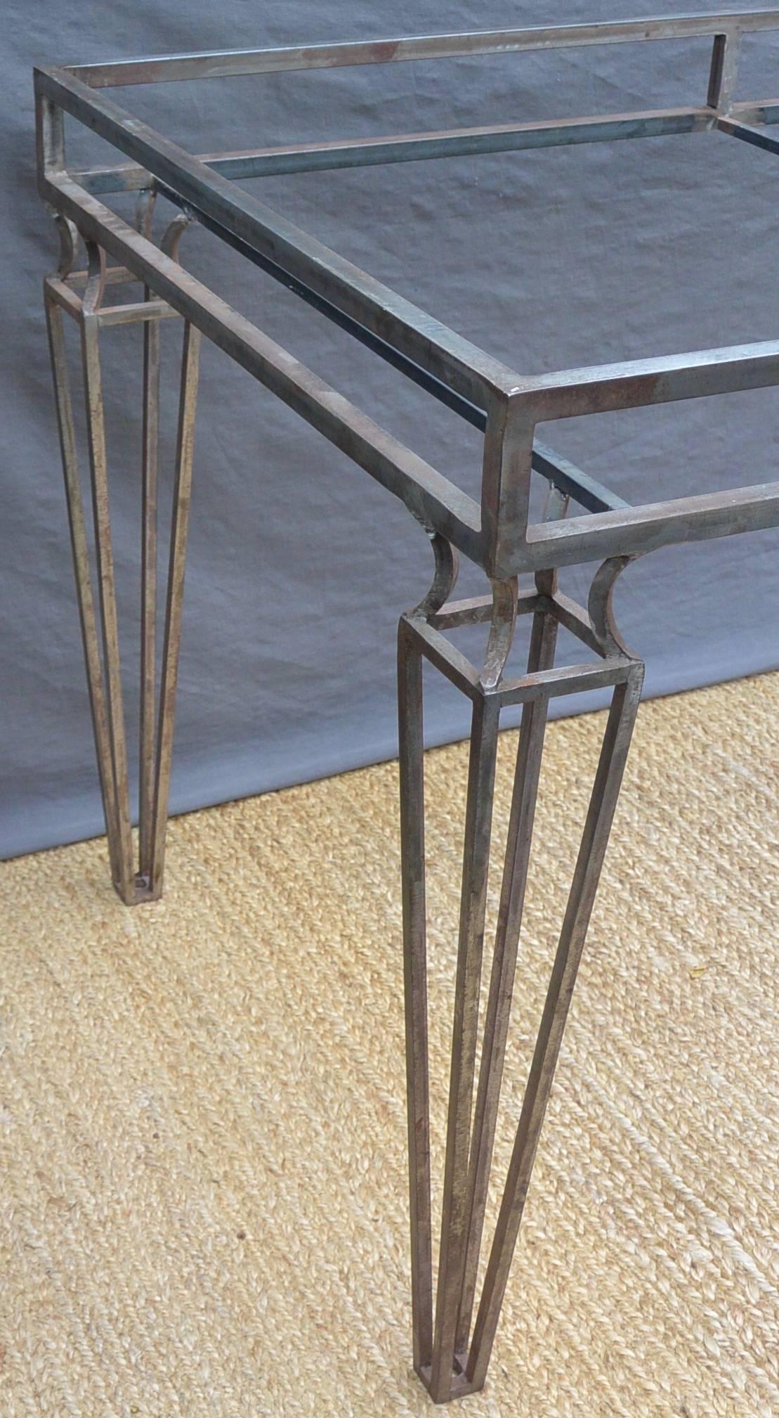 Modern Louis XVI Style Steel Table 4