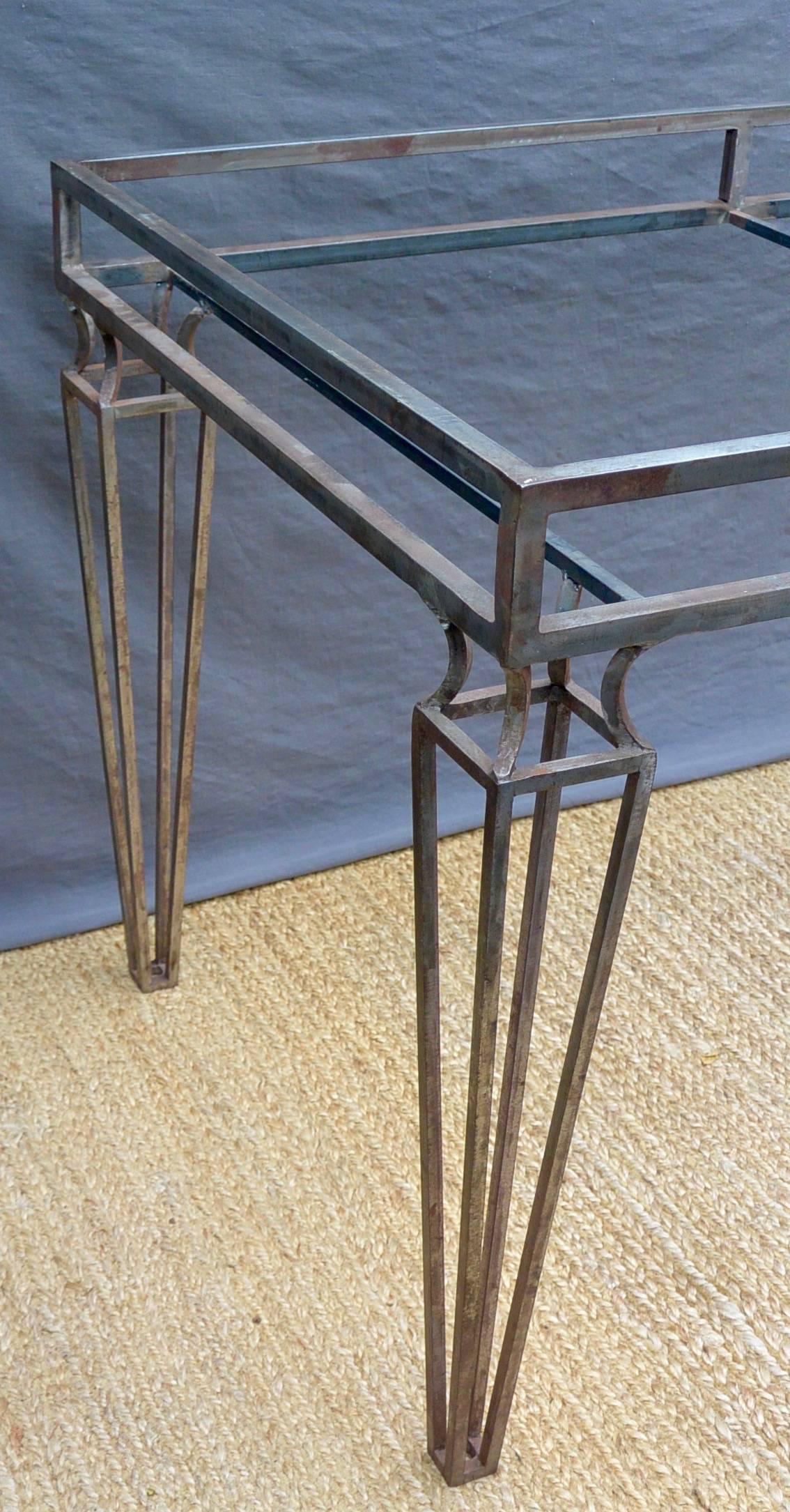 Modern Louis XVI Style Steel Table 5