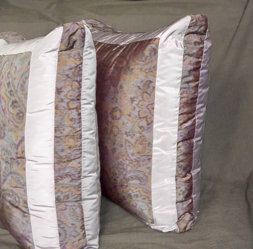 Pair of Etro Amethyst Silk Pillows 2