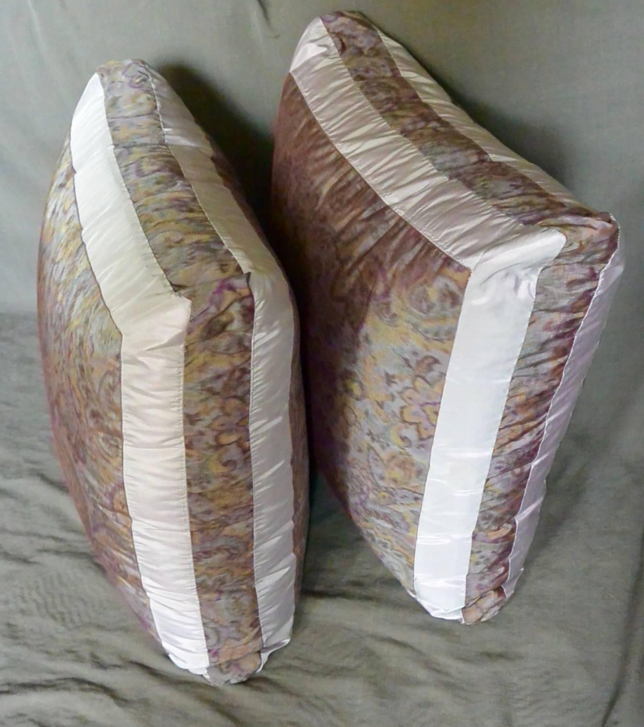 Pair of Etro Amethyst Silk Pillows 3