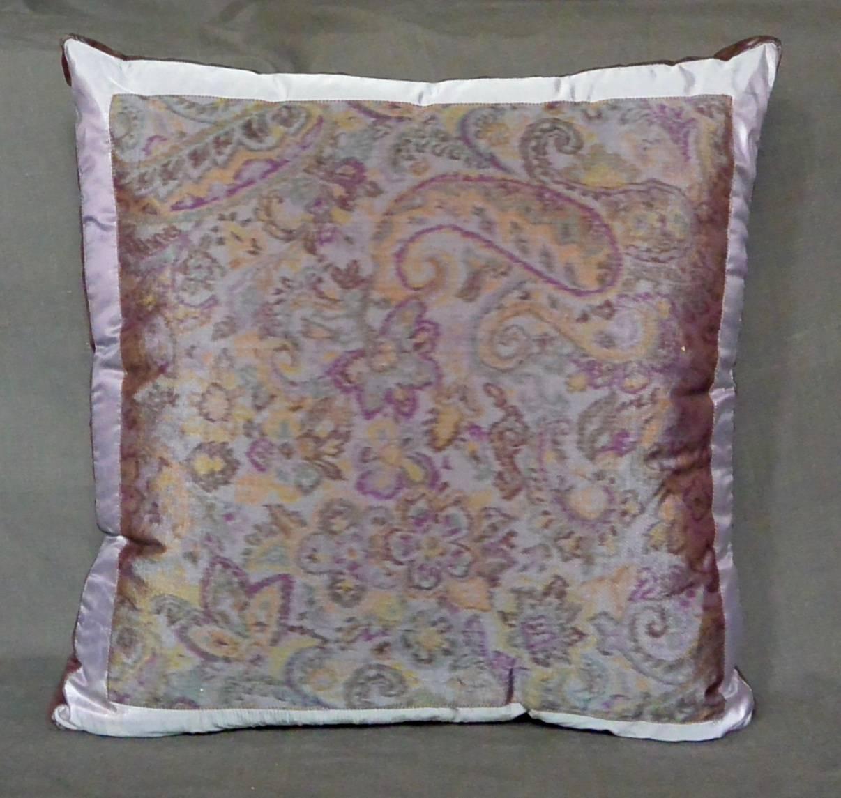 Contemporary Pair of Etro Amethyst Silk Pillows