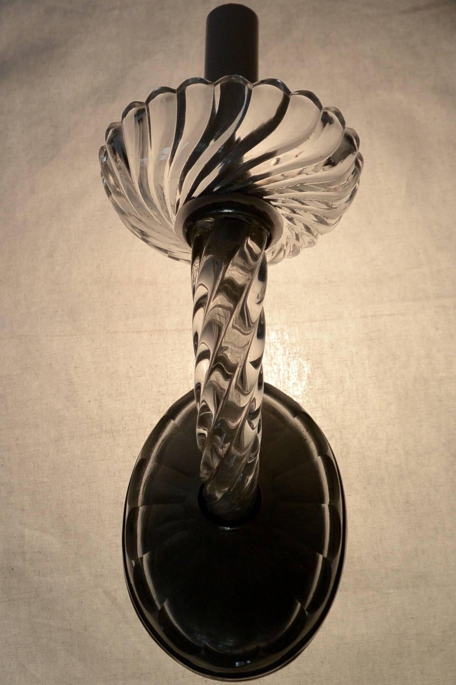 Steel Vintage French Rope Glass Sconce For Sale
