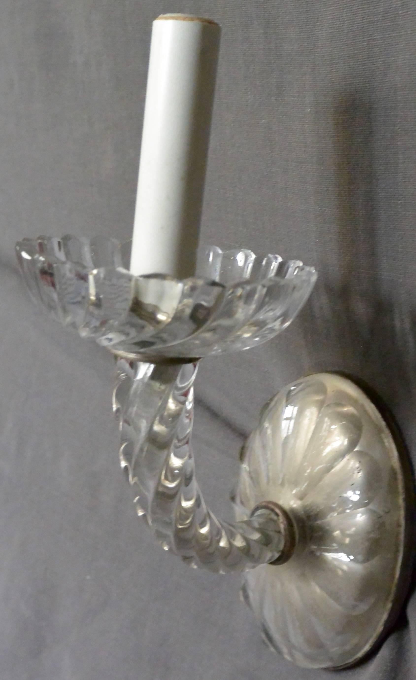 20th Century Vintage French Rope Glass Sconce For Sale