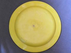 Yellow and Black Creamware Plate