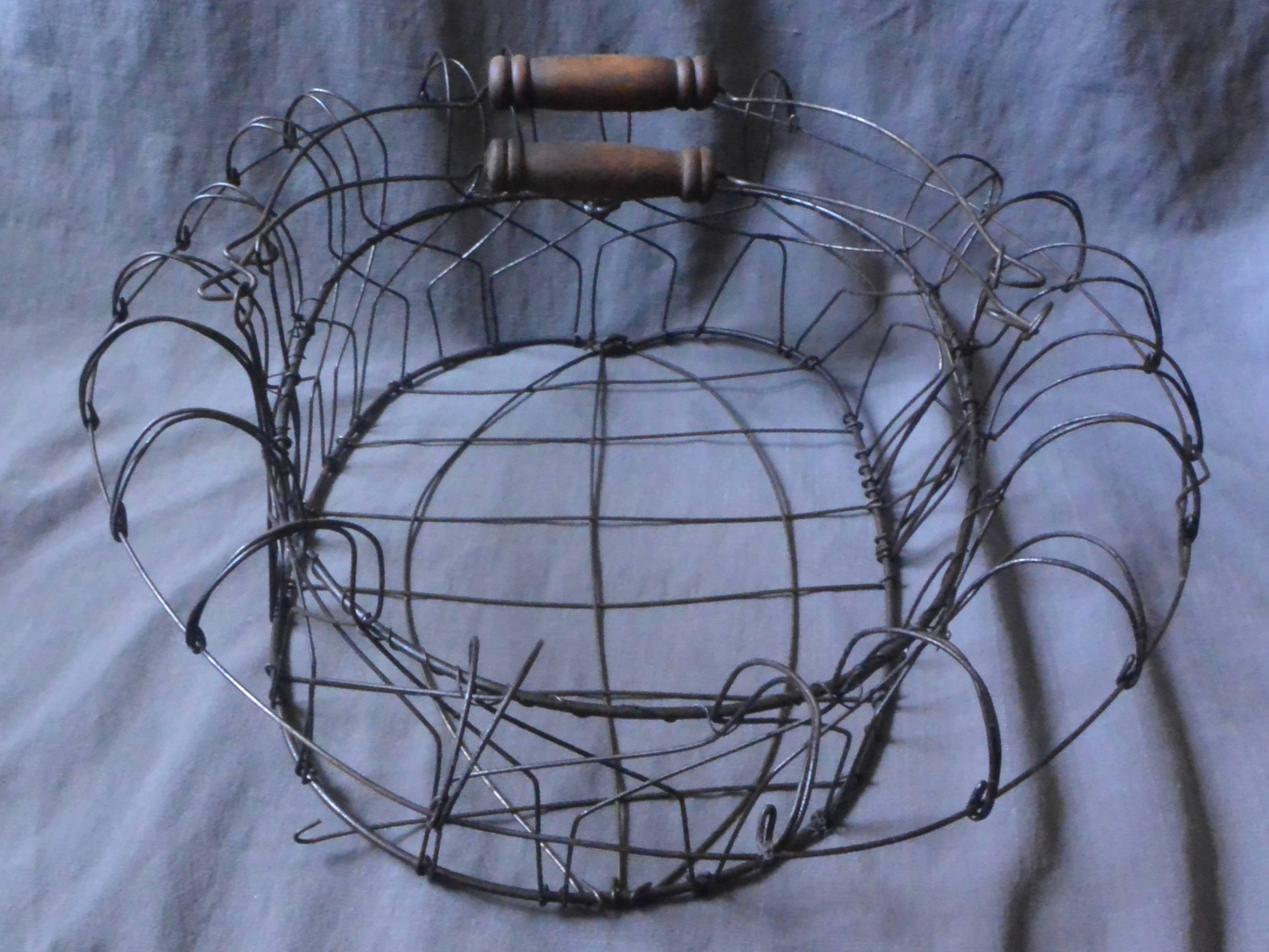 European Continental Wire Basket For Sale