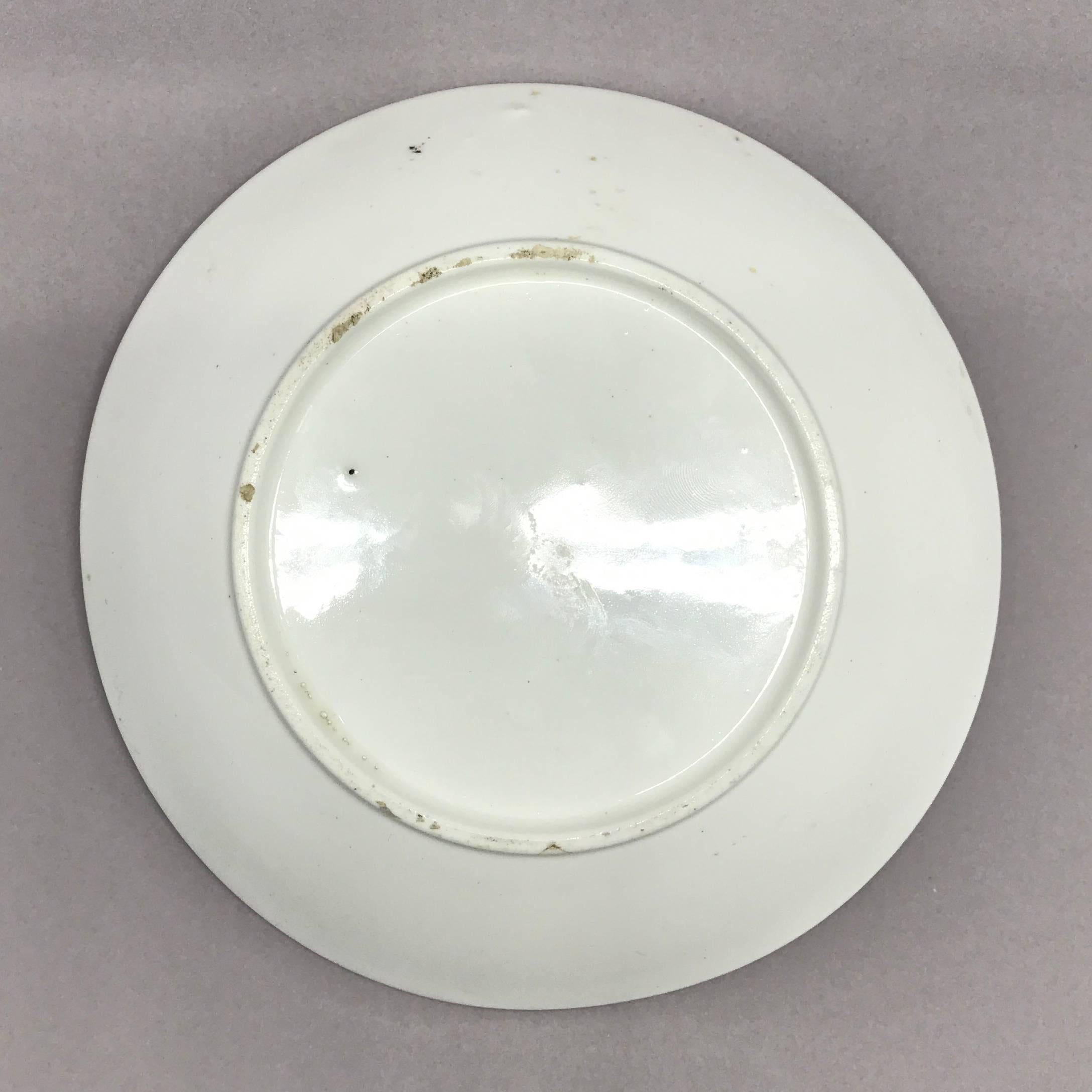 19th Century Small English Chinoiserie Plate For Sale