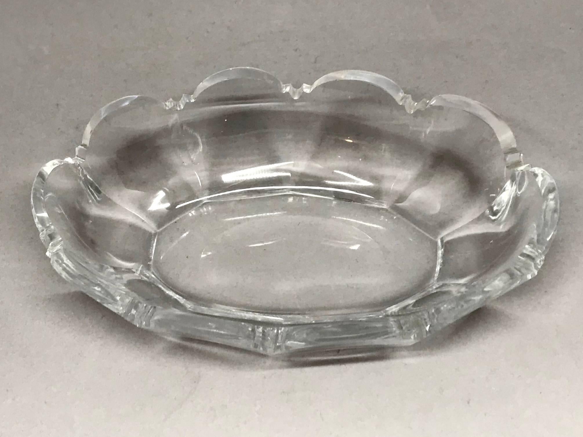 French Crystal Vide Poche In Good Condition In New York, NY
