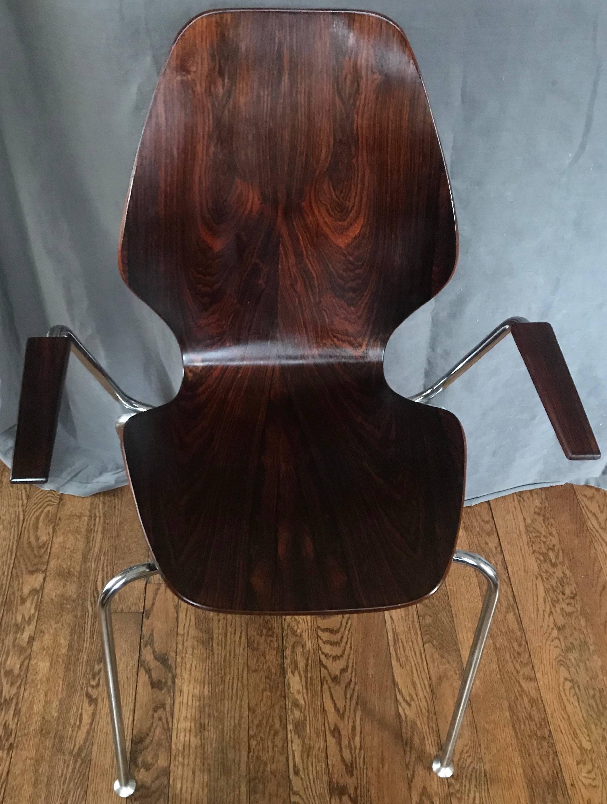 Midcentury Danish Rosewood Chair In Good Condition In New York, NY